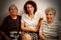 With Ryszard Kapuścińskis´daughter and widow in Warsaw, May 2014.
