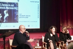 The author talking about 1947  with journalist and writer Giacomo Papi, Milano 2019